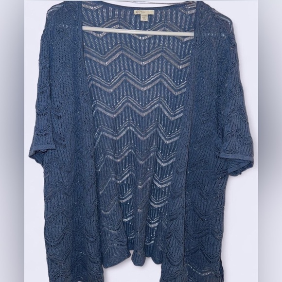 Stylish Navy Open-Front Cardigan - Picture 1 of 4